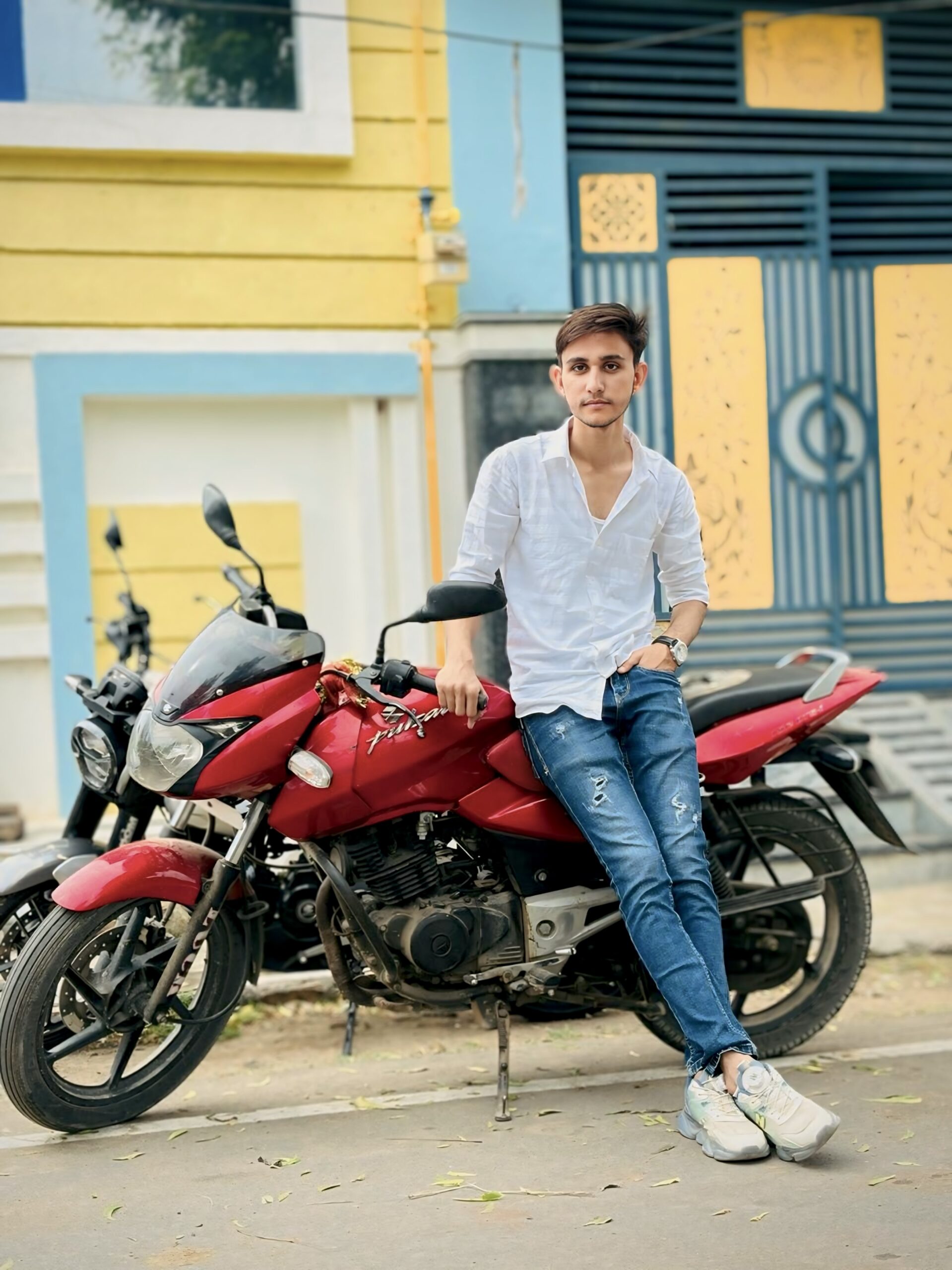 Goutam Prajapat working on coding setup for a web development project